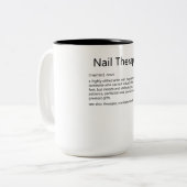 爪、 ネイルセラピスト定義爪、 ネイル技術爪、 ネイル ツートーンマグカップ (正面左)