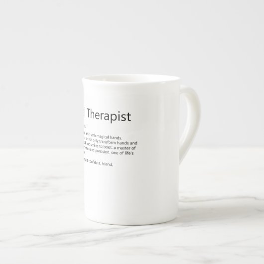 爪、 ネイルセラピスト定義爪、 ネイル技術爪、 ネイル ボーンチャイナマグカップ (正面右)