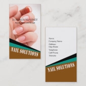 爪、 ネイルソリューション – マニキュアペディキュアスパ技術者 名刺 (正面/裏面)