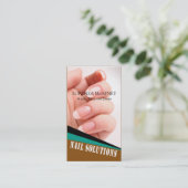 爪、 ネイルソリューション – マニキュアペディキュアスパ技術者 名刺 (スタンド正面)