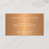 爪、 ネイルタイポグラフィグラム金ゴールドメタリックサロン 名刺 (裏面)