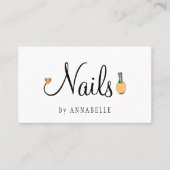 爪、 ネイルタイポグラフィグラム金ゴールドメタリックサロン 名刺 (正面)