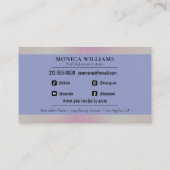 爪、 ネイルテクシンプルエレガントノロジ名刺 名刺 (裏面)