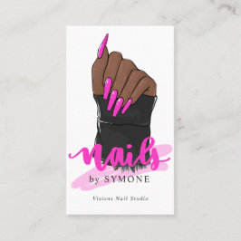 爪、 ネイルテクニカルアーティスト爪、 ネイルデザイナネイルサロンロゴバス 名刺