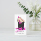 爪、 ネイルテクニカルアーティスト爪、 ネイルデザイナネイルサロンロゴ 名刺 (スタンド正面)