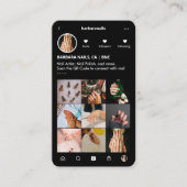 爪、 ネイルテクミニマルマニキュリストIGブラックモノグラム 名刺 (正面)