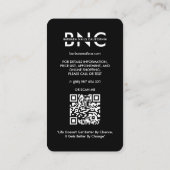 爪、 ネイルテクミニマルマニキュリストIGブラックモノグラム 名刺 (裏面)