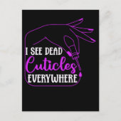 爪、 ネイルテクユーモア化粧品爪、 ネイルマニクリスト ポストカード (正面)