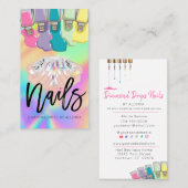 爪、 ネイルテク – ハンズダイヤモンドロゴ – ホログラフィックサロン 名刺 (正面/裏面)