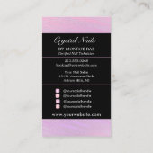 爪、 ネイルテク/爪、 ネイルサロンピーチピンクブラックグラム 名刺 (裏面)