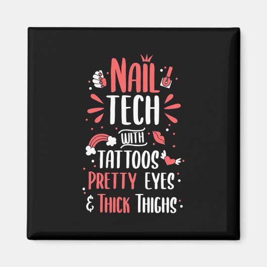 爪、 ネイルテックとタトゥー マグネット (正面)