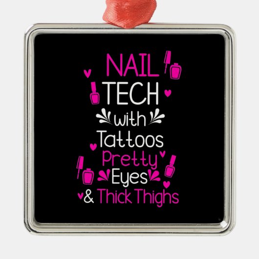 爪、 ネイルテックとタトゥー メタルオーナメント (正面)