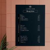 爪、 ネイルテックエステティシャン価格表白黒グレー ポスター