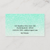 爪、 ネイルテックエレガントミントグリーングリッター名刺 名刺 (裏面)