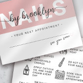 爪、 ネイルテックゲルポーランドアフターケアアポイントメントカード 名刺