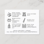 爪、 ネイルテックジェルポーランドアフターケアカード 名刺 (裏面)