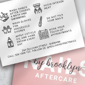 爪、 ネイルテックジェルポーランドアフターケアカード 名刺