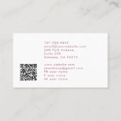 爪、 ネイルテックタロットカードダスティピンク 名刺 (裏面)