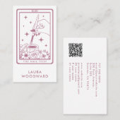 爪、 ネイルテックタロットカードダスティピンク 名刺 (正面/裏面)