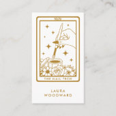 爪、 ネイルテックタロットスタイル金ゴールドオンホワイト 名刺 (正面)