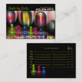 爪、 ネイルテックネイルアーティストネイルサロン名刺 名刺 (正面/裏面)