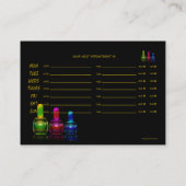 爪、 ネイルテックネイルアーティストネイルサロン名刺 名刺 (裏面)