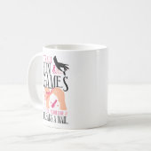 爪、 ネイルテックネイルアーティストIt'S Allおもしろい&ゲーム コーヒーマグカップ (正面左)