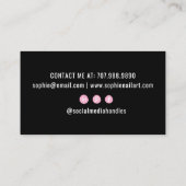 爪、 ネイルテックネイルアートピンクブラック 名刺 (裏面)