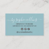 爪、 ネイルテックネイルアートブルー 名刺 (裏面)