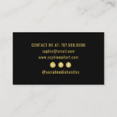 爪、 ネイルテックネイルアート金ゴールドブラック 名刺 (裏面)