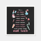 爪、 ネイルテックビューティシアンフィンガーネイル爪、 ネイルテックギフト スタンダードカクテルナプキン (正面)