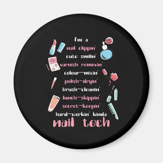 爪、 ネイルテックビューティシアンフィンガーネイル爪、 ネイルテックギフト マグネット (正面)