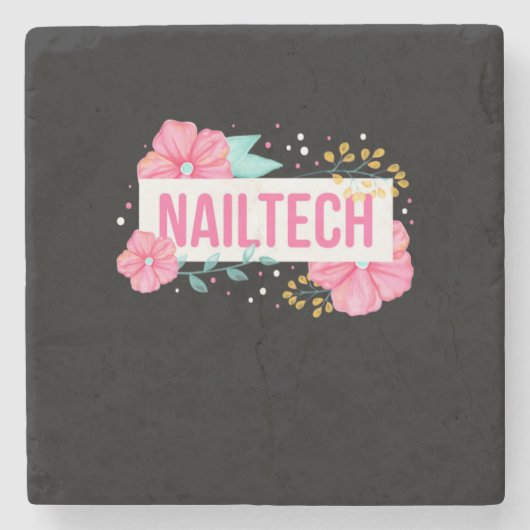 爪、 ネイルテックフラワー ストーンコースター (正面)