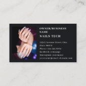 爪、 ネイルテックプロフェッショナルサロングレータイポグラフィ 名刺 (裏面)