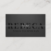 爪、 ネイルテックプロフェッショナルサロングレータイポグラフィ 名刺 (正面)