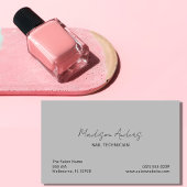 爪、 ネイルテックプロフェッショナルサロングレータイポグラフィ 名刺