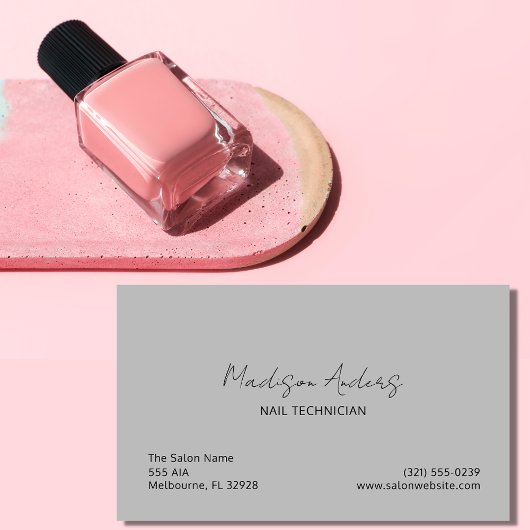 爪、 ネイルテックプロフェッショナルサロングレータイポグラフィ 名刺