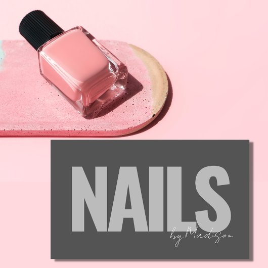 爪、 ネイルテックプロフェッショナルサロングレータイポグラフィ 名刺