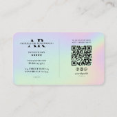 爪、 ネイルテックマニキュリストアーティストホログラフィーモダン 名刺 (裏面)