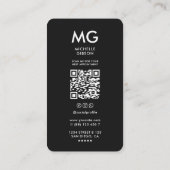 爪、 ネイルテックモダンマニキュリストネイルアーティストブラック 名刺 (裏面)