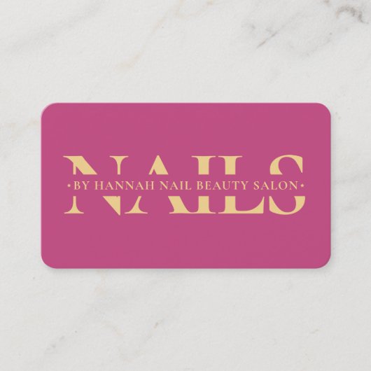 爪、 ネイルテックモダンモノグラム爪、 ネイルマニキュリストピンク 名刺 (正面)