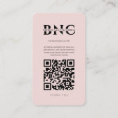 爪、 ネイルテックモダンラッシュスタイリストピンクの名刺 コーリングカード (裏面)
