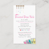 爪、 ネイルテックレインボーポーランドハンドロゴネイルサロンバス 名刺 (裏面)