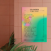 爪、 ネイルテック価格リストカラフル抽象芸術水色 ポスター