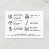 爪、 ネイルテック赤面ピンクスクリプト ロイヤリティカード (裏面)