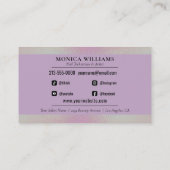 爪、 ネイルテック&サロンブルーレインボーメタエレガントリック 名刺 (裏面)