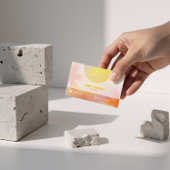 爪、 ネイルテック&サロン用Lava Yellowグラデーションカード 名刺