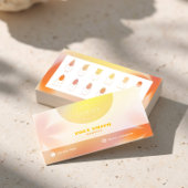 爪、 ネイルテック&サロン用Lava Yellowグラデーションカード 名刺