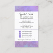 爪、 ネイルテック/爪、 ネイルサロンパープルグラム美しい 名刺 (裏面)