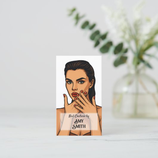 爪、 ネイルテックQR名刺 名刺 (スタンド正面)